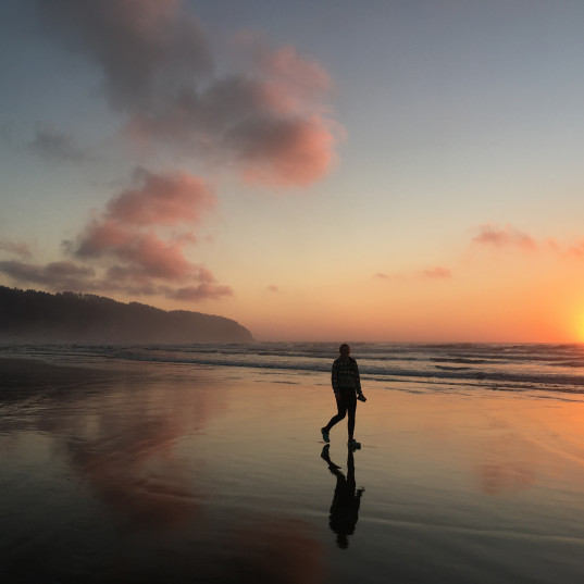 Sunset on the Oregon coast.